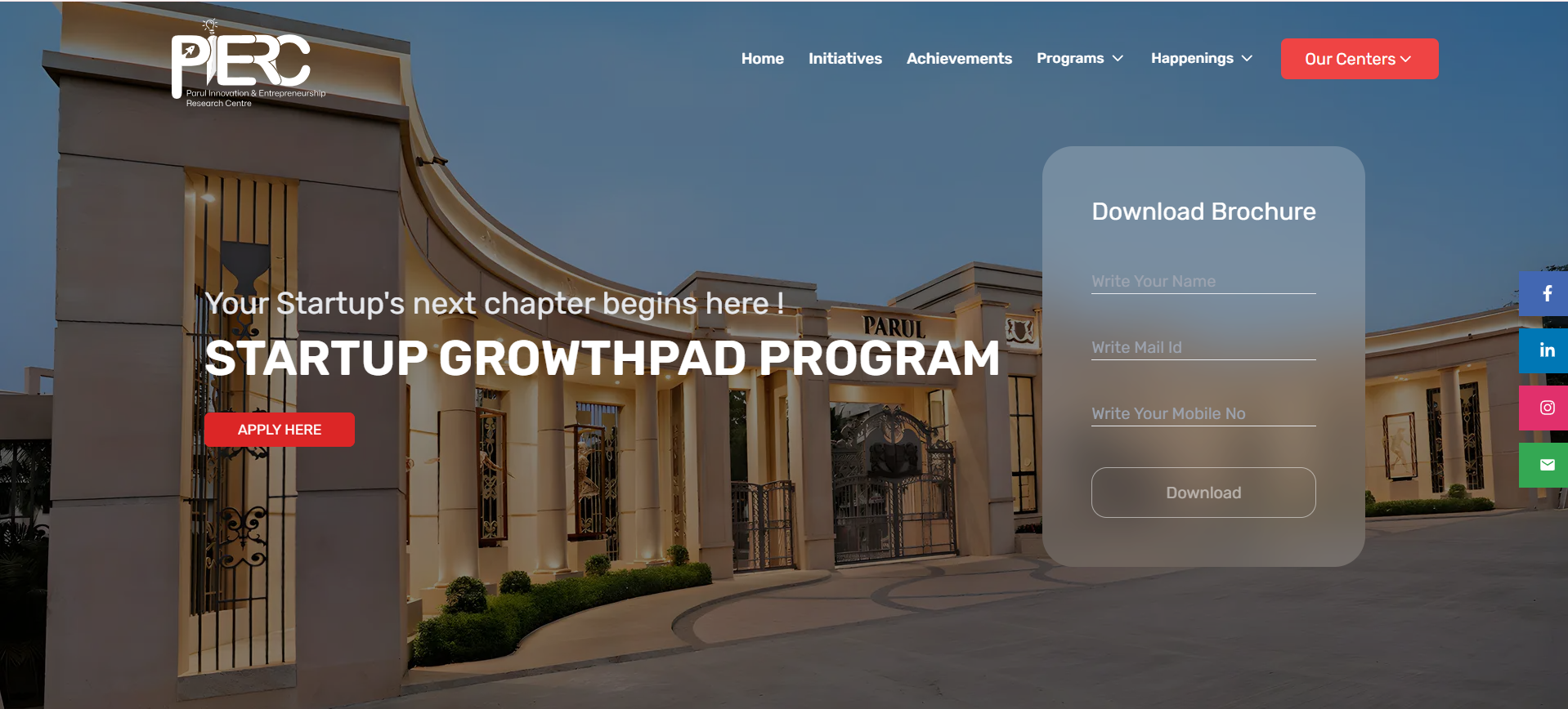 Startup Growth Pad Program